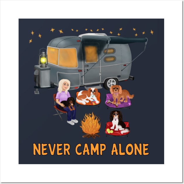 Cavalier King Charles Spaniels Camping and RV Camping Wall Art by Cavalier Gifts